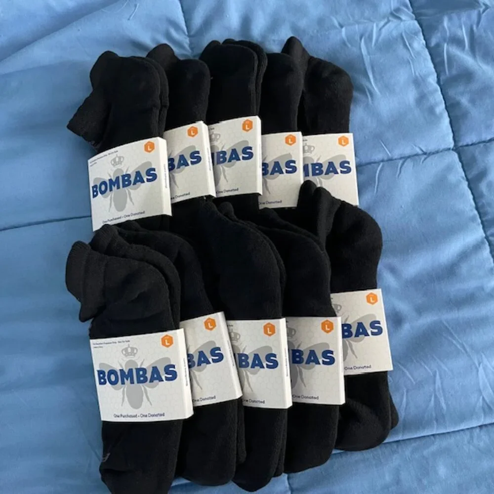 Large Bombas Ankle Socks x 10 pairs BUNDLE Black NEW LOT UNISEX MENS ATHLETIC - Picture 4 of 10